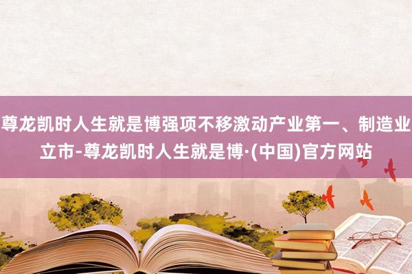 尊龙凯时人生就是博强项不移激动产业第一、制造业立市-尊龙凯时人生就是博·(中国)官方网站