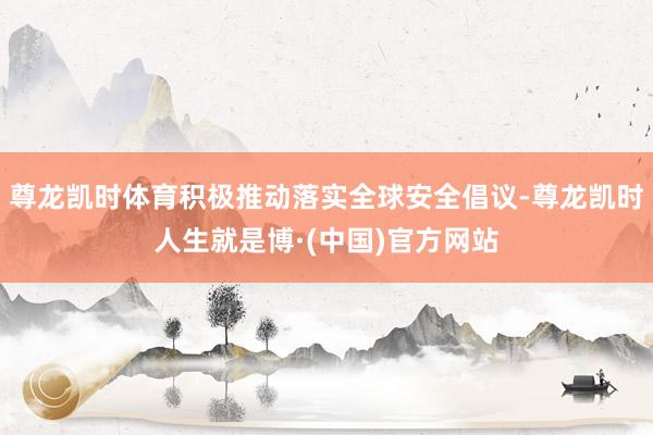 尊龙凯时体育积极推动落实全球安全倡议-尊龙凯时人生就是博·(中国)官方网站