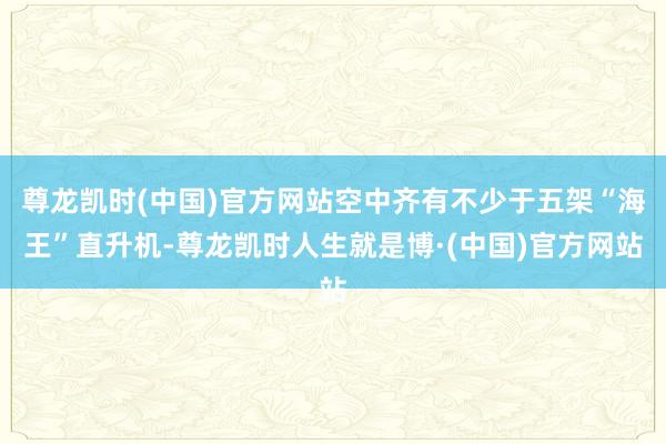 尊龙凯时(中国)官方网站空中齐有不少于五架“海王”直升机-尊龙凯时人生就是博·(中国)官方网站