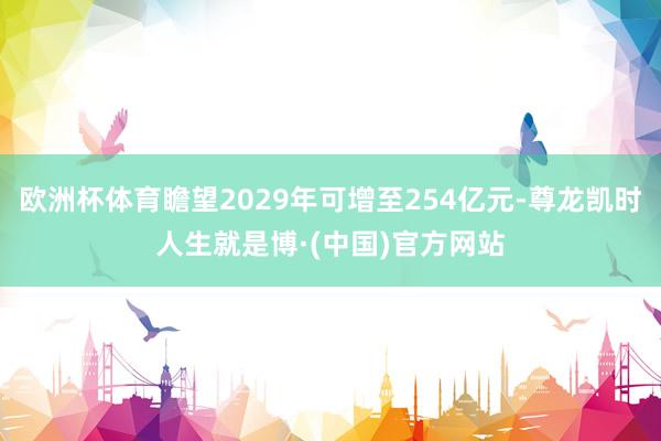 欧洲杯体育瞻望2029年可增至254亿元-尊龙凯时人生就是博·(中国)官方网站