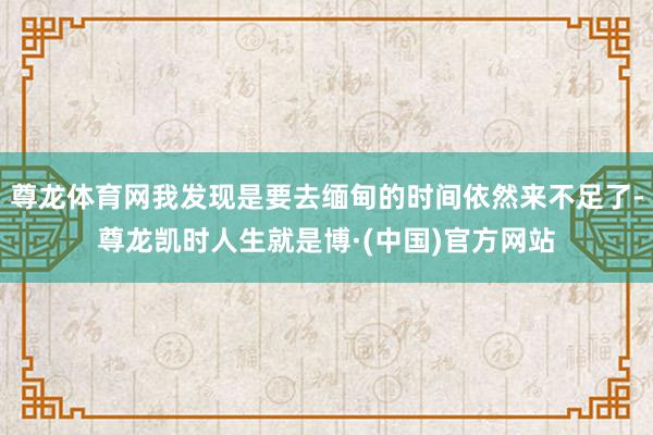 尊龙体育网我发现是要去缅甸的时间依然来不足了-尊龙凯时人生就是博·(中国)官方网站