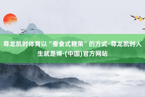 尊龙凯时体育以“蚕食式鞭策”的方式-尊龙凯时人生就是博·(中国)官方网站