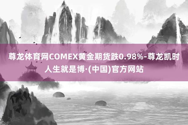 尊龙体育网COMEX黄金期货跌0.98%-尊龙凯时人生就是博·(中国)官方网站